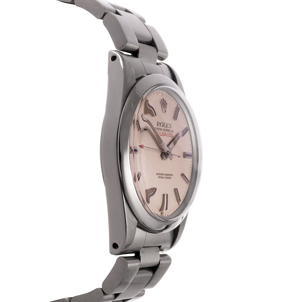 Men's Rolex Stainless Steel Milgauss Wristwatch Ref 1019