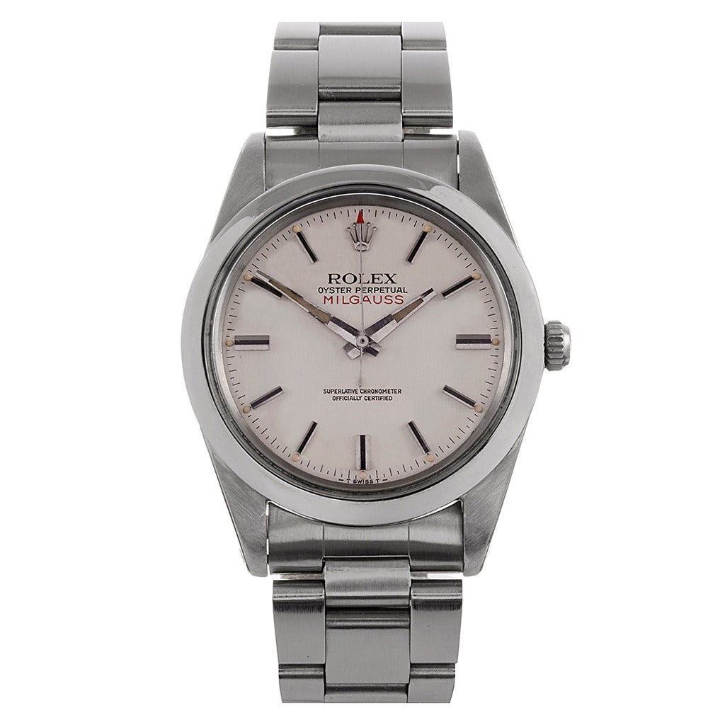 Rolex Stainless Steel Milgauss Wristwatch Ref 1019