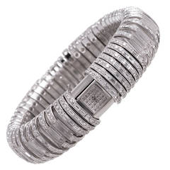 Cartier Lady's White Gold Declaration Rock Crystal Diamond Bracelet Wristwatch 10