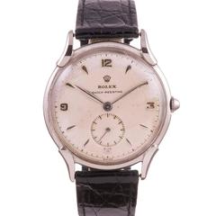 Retro Rolex Stainless Steel Precision Dress Wristwatch Ref 4498 