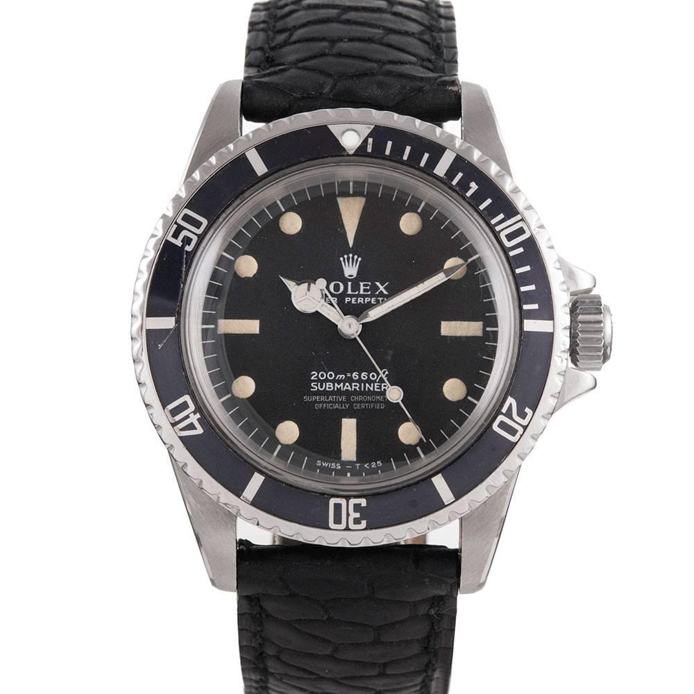 Rolex Stainless Steel Submariner “Meters First” Matte Dial Wristwatch Ref 5512 