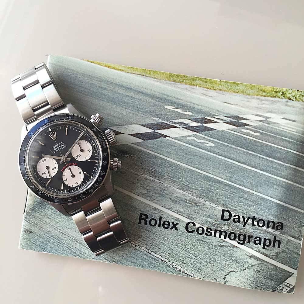 Rolex Stainless Steel “Big Red” Dial Daytona Wristwatch Ref 6263  5