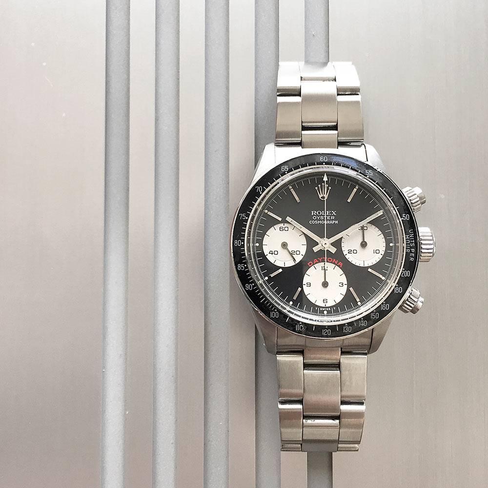 Rolex Stainless Steel “Big Red” Dial Daytona Wristwatch Ref 6263  2