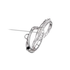 Diamond Platinum “Infinity” Brooch Pendant