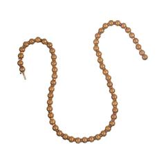 Etruscan Revival Granulated Golden Bead Necklace