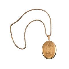 Victorian Enamel Diamond Gold Locket “Dieu Vous Garde”
