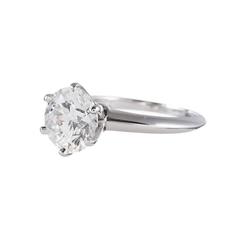 Tiffany & Co. Diamond Platinum Solitaire Ring