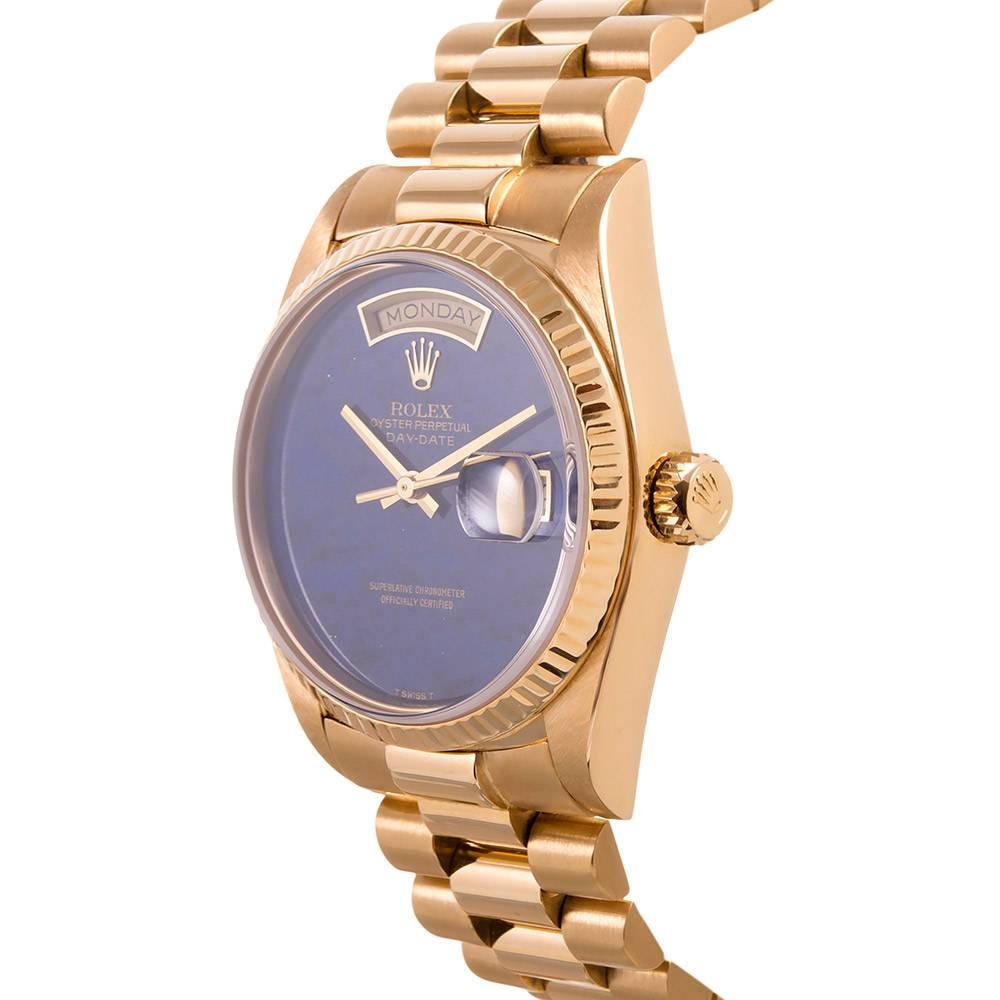 Stone dial Rolex dress watches are a favorite among collectors and those who have had the privilege of studying multiple examples will recognize the particular beauty of this dial. Excellent vintage condition. 36mm