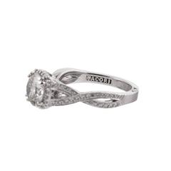 1.56 Carat Diamond Platinum Solitaire Ring with "Infinity" Shank