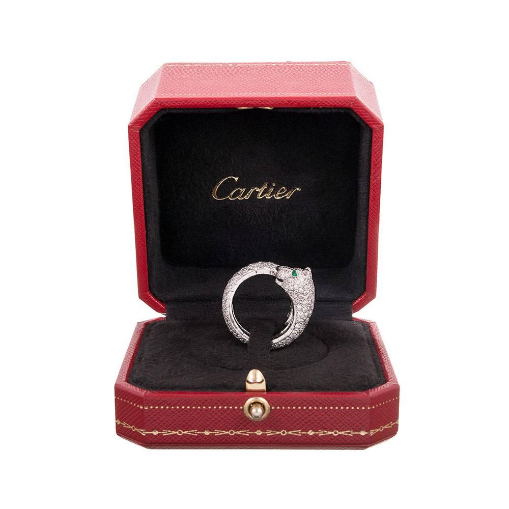 Cartier Diamond Gold Panthere Ring 1