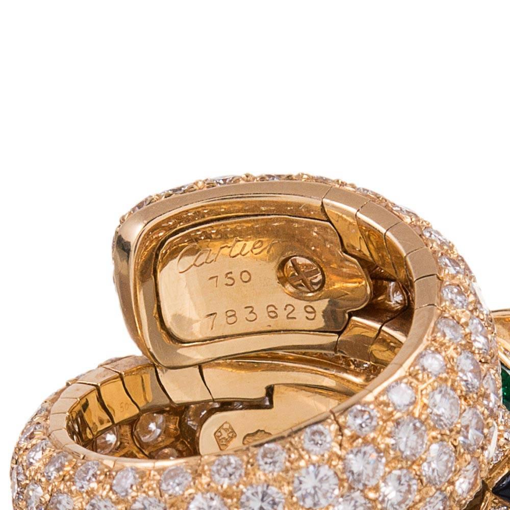 Cartier Diamond Gold Panthere Ring 1