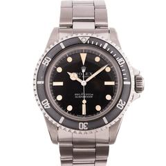 Retro Rolex Stainless Steel Matte Dial Submariner Wristwatch Ref 5513 