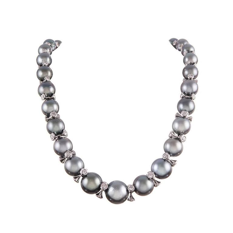 Tahitian South Sea Pearl Diamond Necklace at 1stDibs | tahitian pearl ...