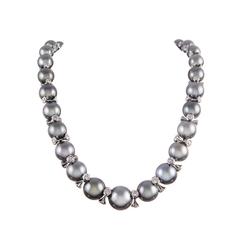 Tahitian South Sea Pearl Diamond Necklace