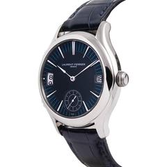Laurent Ferrier White Gold Blue Dial Galet Traveller Wristwatch