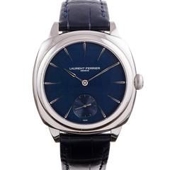 Laurent Ferrier Stainless Steel Galet Square Blue Dial Wristwatch 12