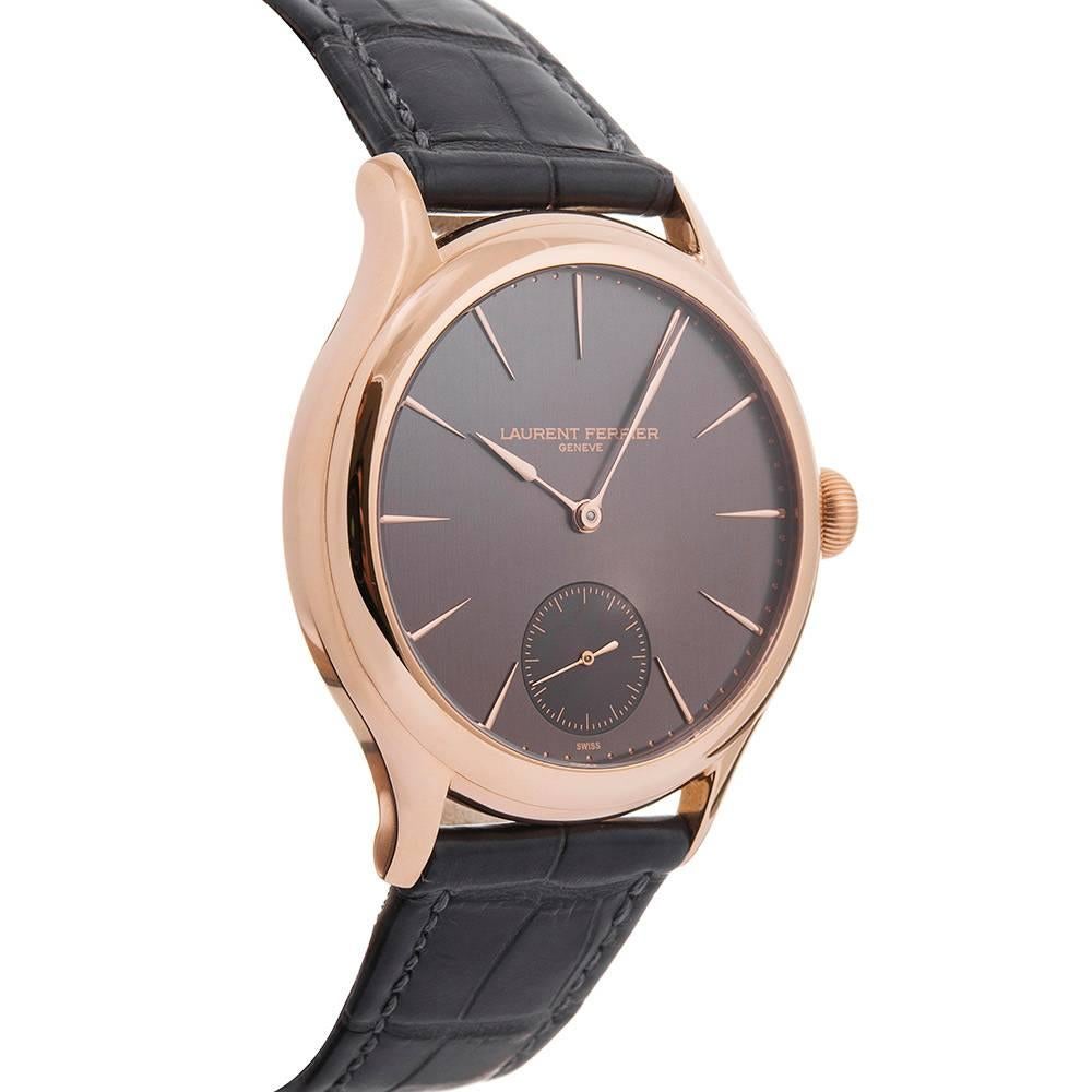 Laurent Ferrier Rose Gold Galet Microrotor Wristwatch In New Condition In Carmel-by-the-Sea, CA