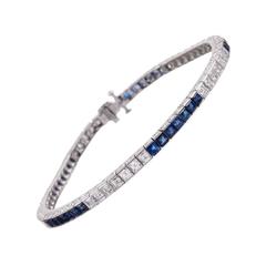 Tiffany & Co Sapphire & Diamond Line Bracelet