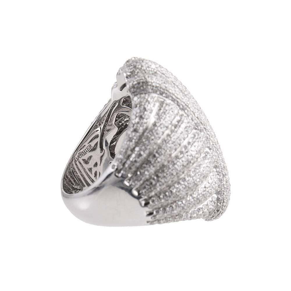 Women's 3.70 Carat Pave Diamond Wave Ring