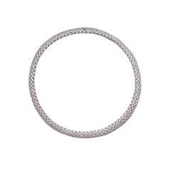 40.93 Carats Diamonds Platinum "Flex" Necklace