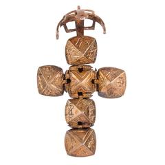 Victorian Silver Gold Masonic Ball Pendant