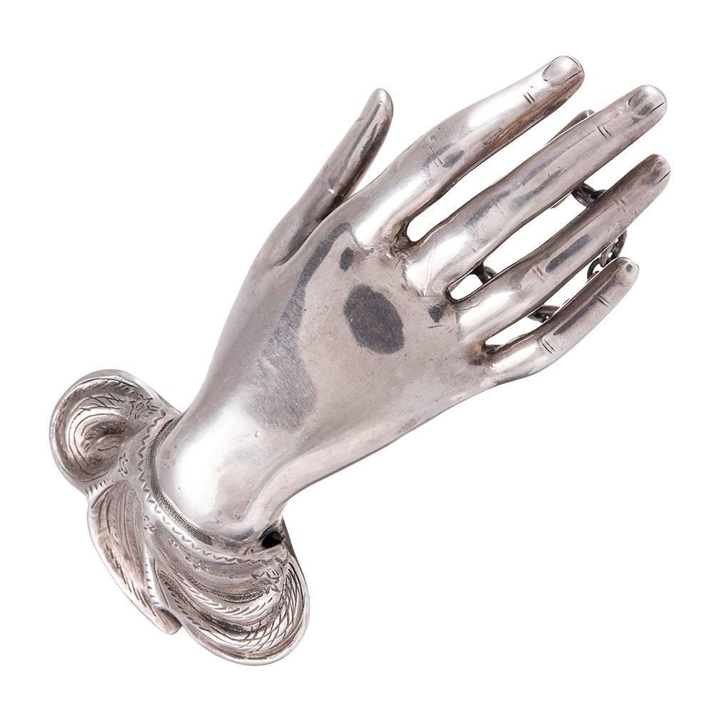 1848 Sterling Silver Hand Brooch