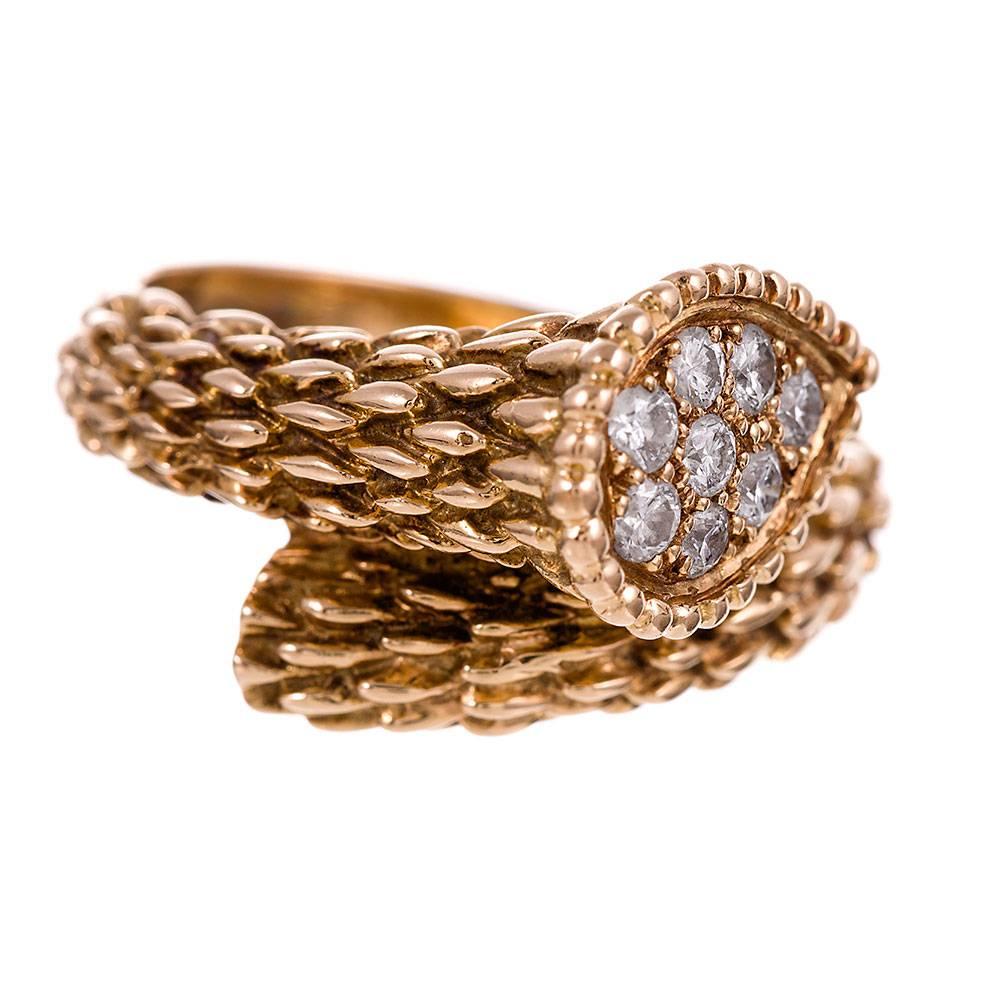 Boucheron French Diamond Bypass Ring