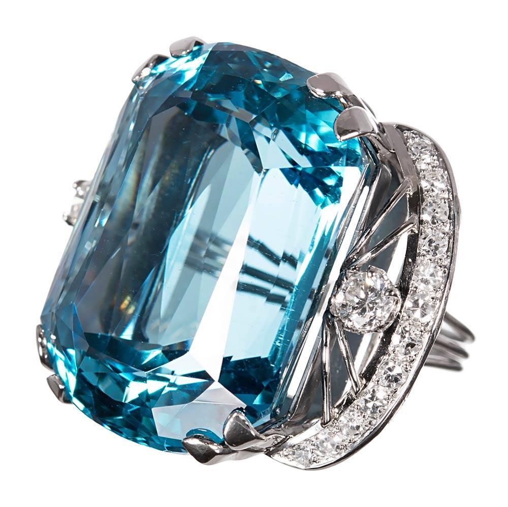 A most impressive and important gemstone exhibiting intense “Santa Maria” color. The rarity of this aquamarine cannot be underestimated and is augmented by its incredible size. The stone must be seen in person to be truly appreciated. Rich, vibrant