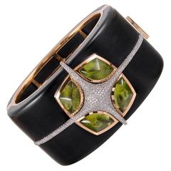 Valente Ebony Peridot Diamond Cuff 6