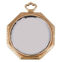 Golden Art Deco Makeup Mirror