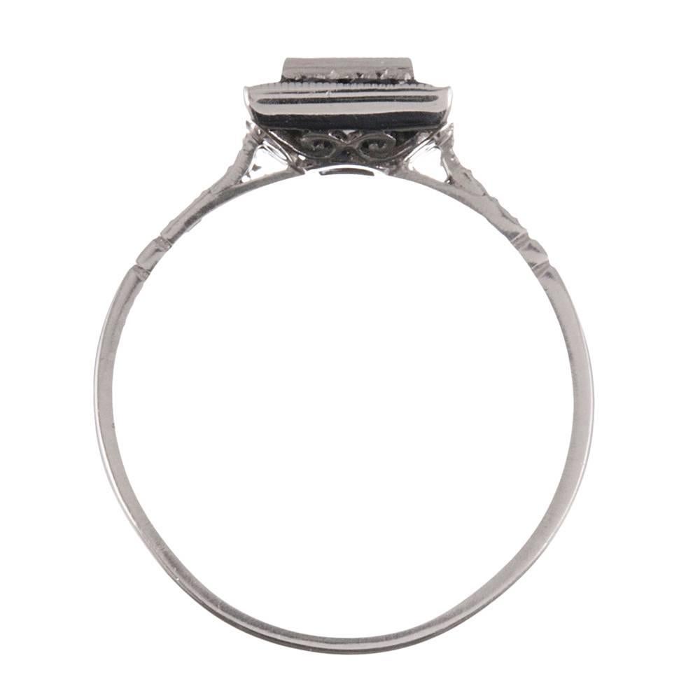 Women's Sapphire Diamond Platinum Solitaire Ring