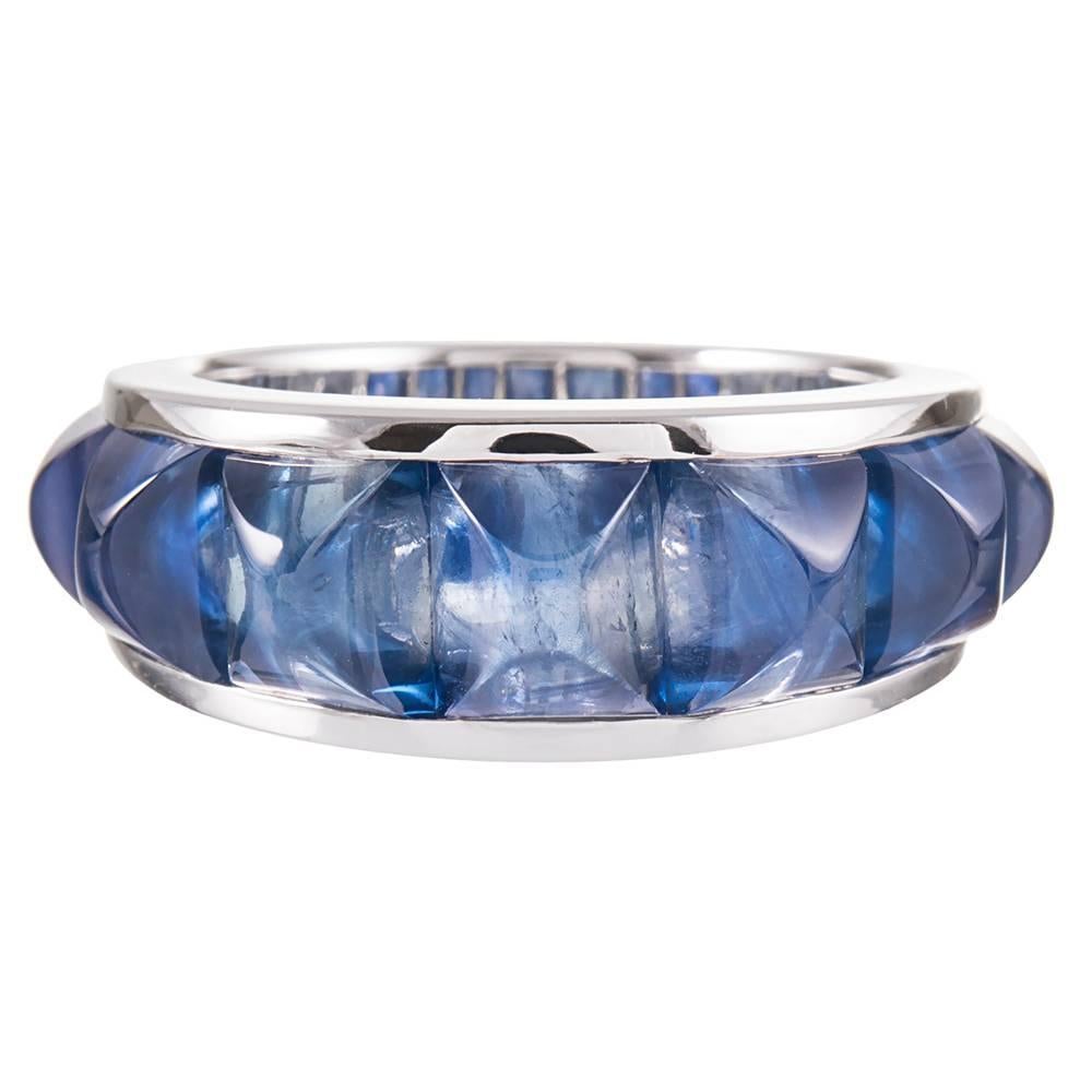 8.68 Carat Sapphire Ring, Signed Seaman Schepps For Sale