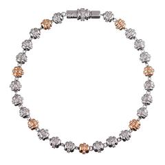 Favaro Diamond White and Rose Gold Orb Bracelet