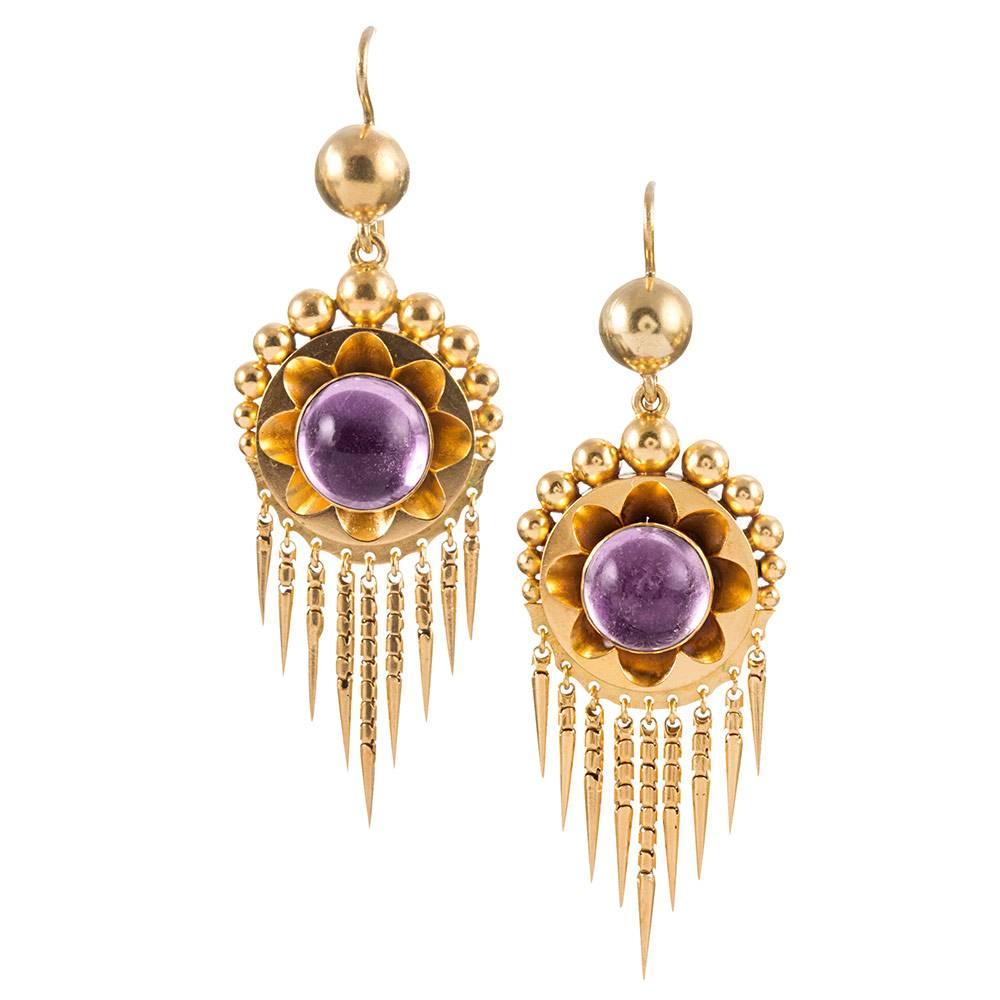 antique amethyst earrings