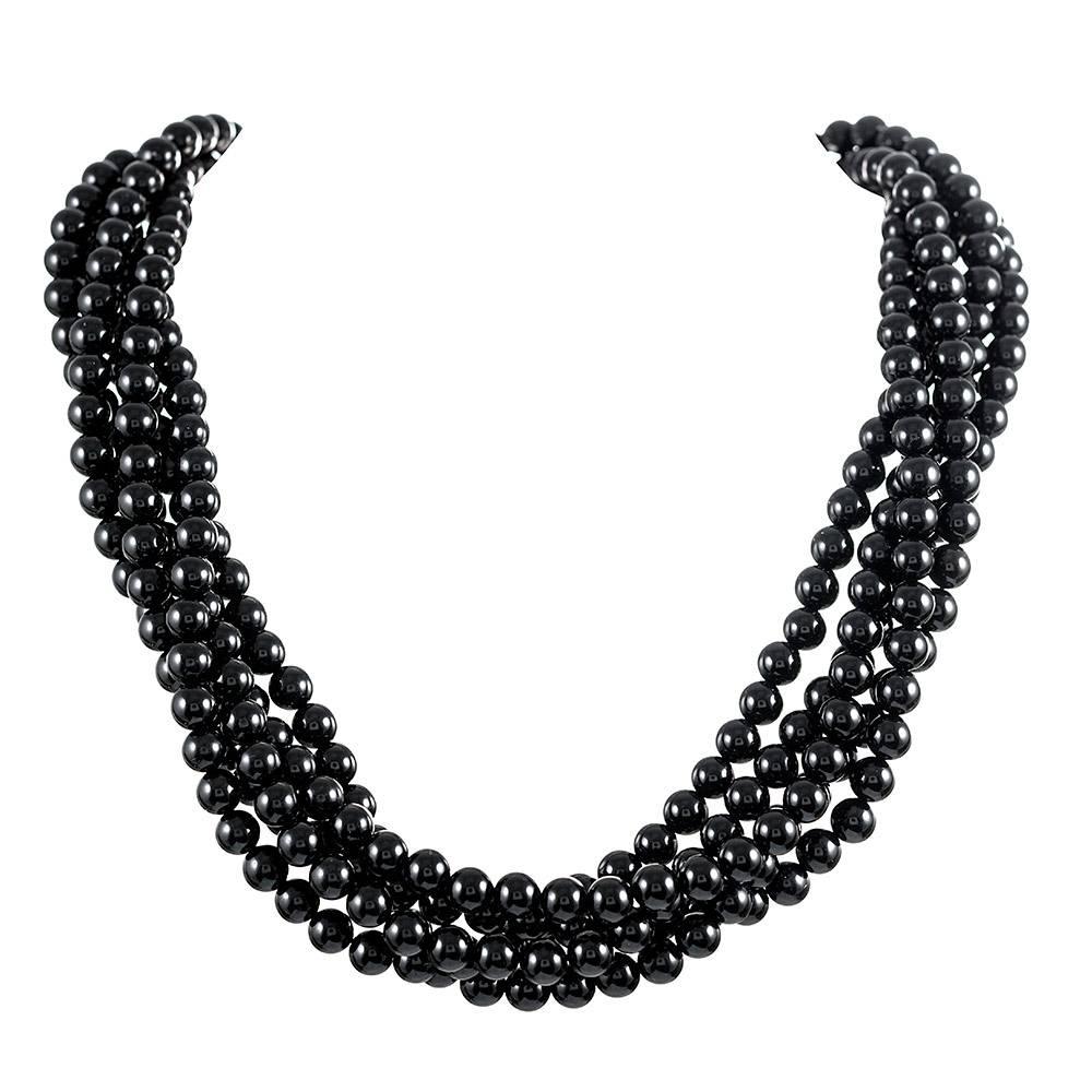Tiffany & Co. Angela Cummings Five-Strand Onyx Enamel Necklace