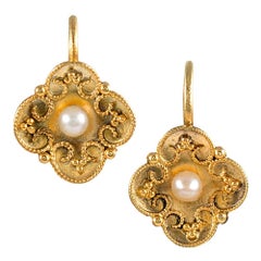 Petite Victorian Pearl Earrings
