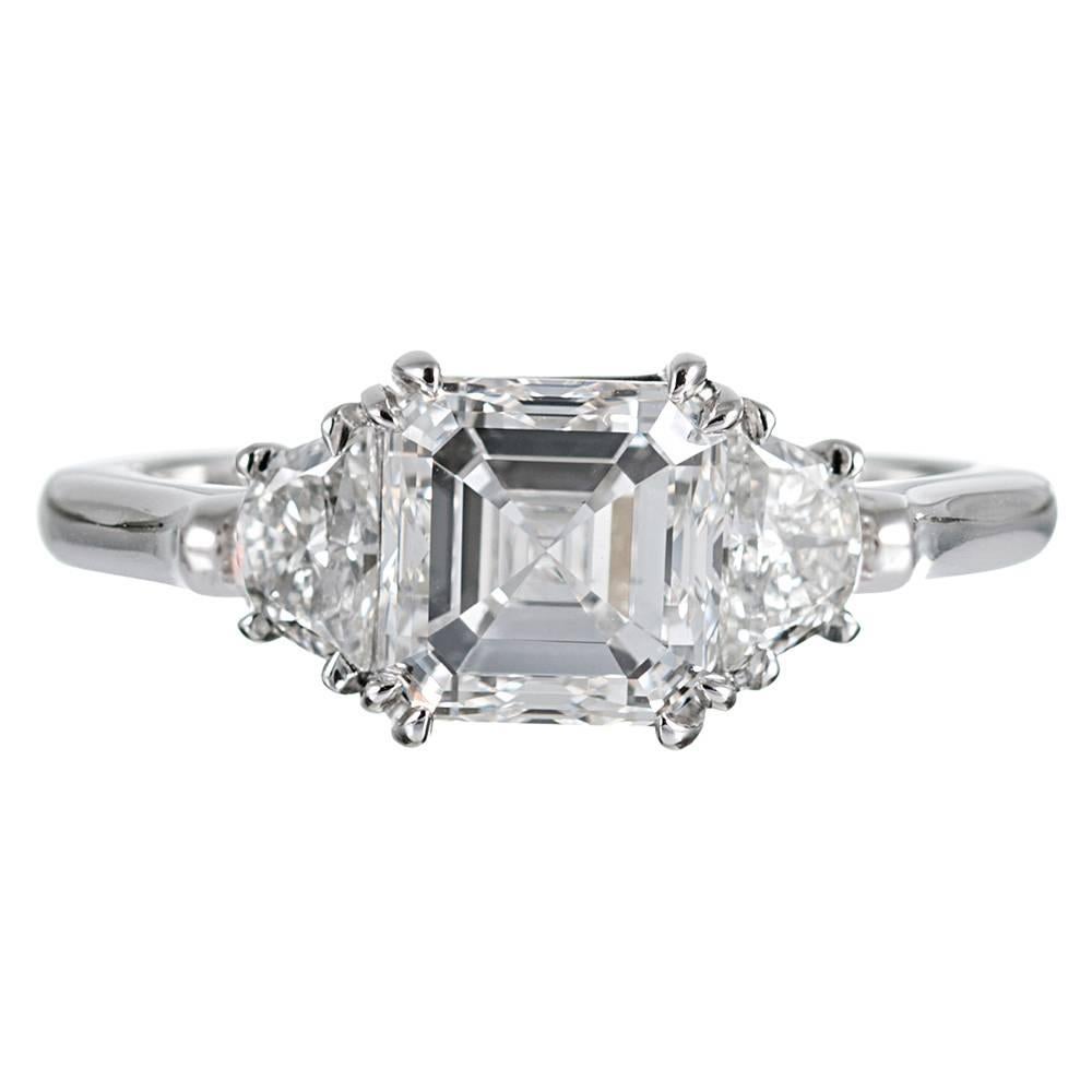 2.01 Carat GIA F/VS1 “Triple Excellent” Asscher Diamond Ring
