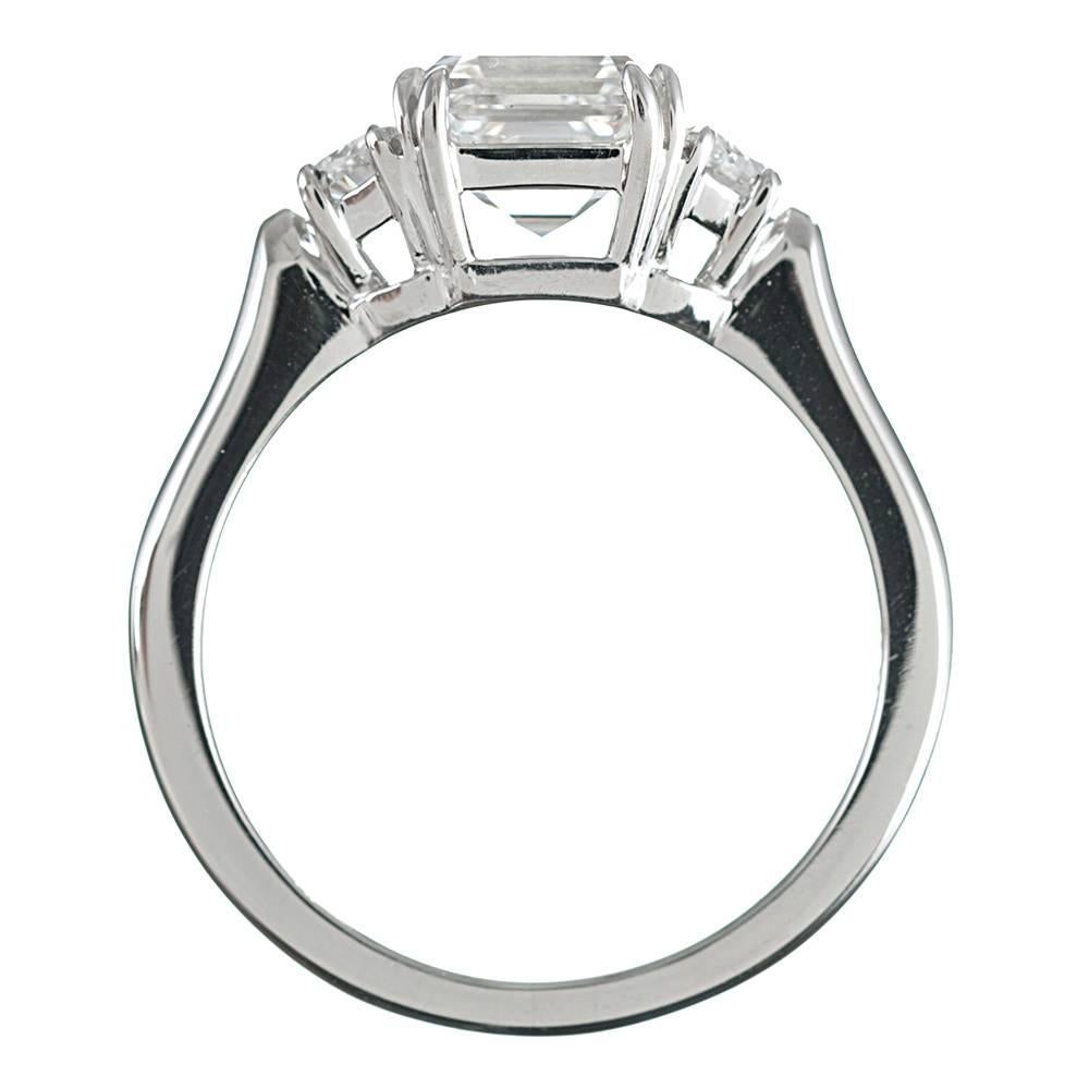 2.01 Carat GIA F/VS1 “Triple Excellent” Asscher Diamond Ring In New Condition In Carmel-by-the-Sea, CA