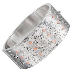 Victorian Silver Bangle Bracelet
