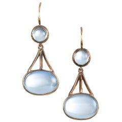 Antique “Arts & Crafts” Moonstone Earrings