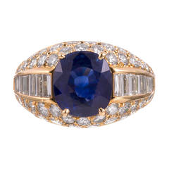 Bulgari 5.07 Carat Sapphire Diamond Gold Ring 12
