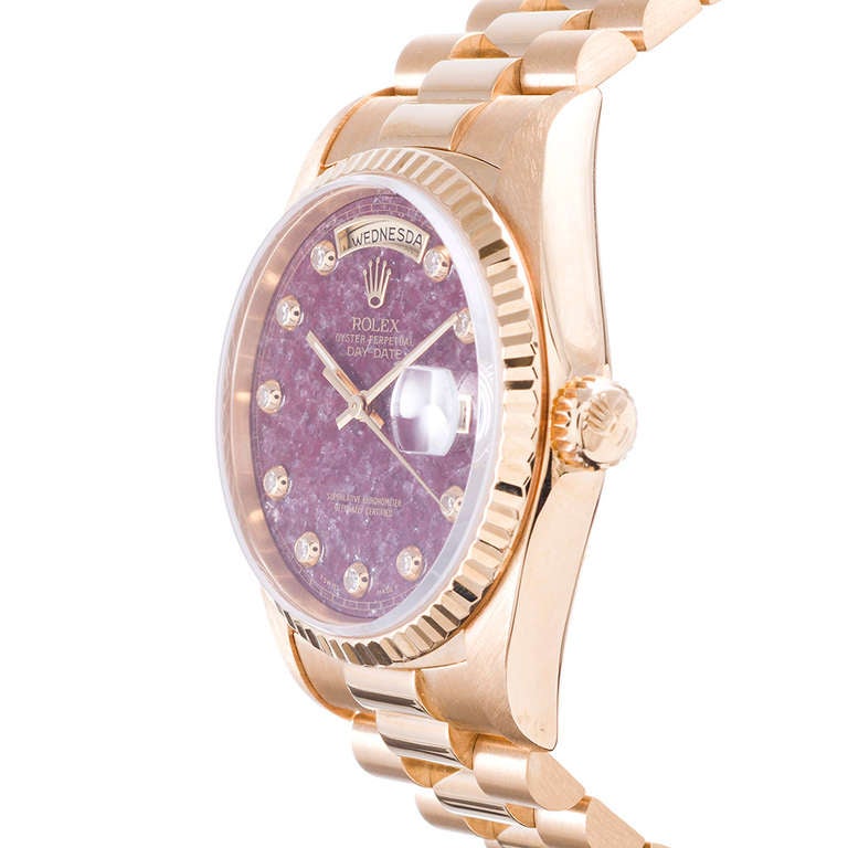 rolex day date rubellite