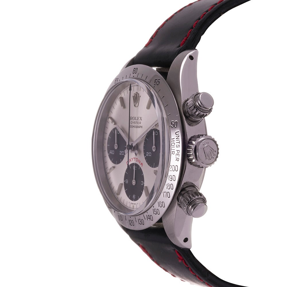 Rolex Stainless Steel Big Red Daytona Wristwatch Ref 6265