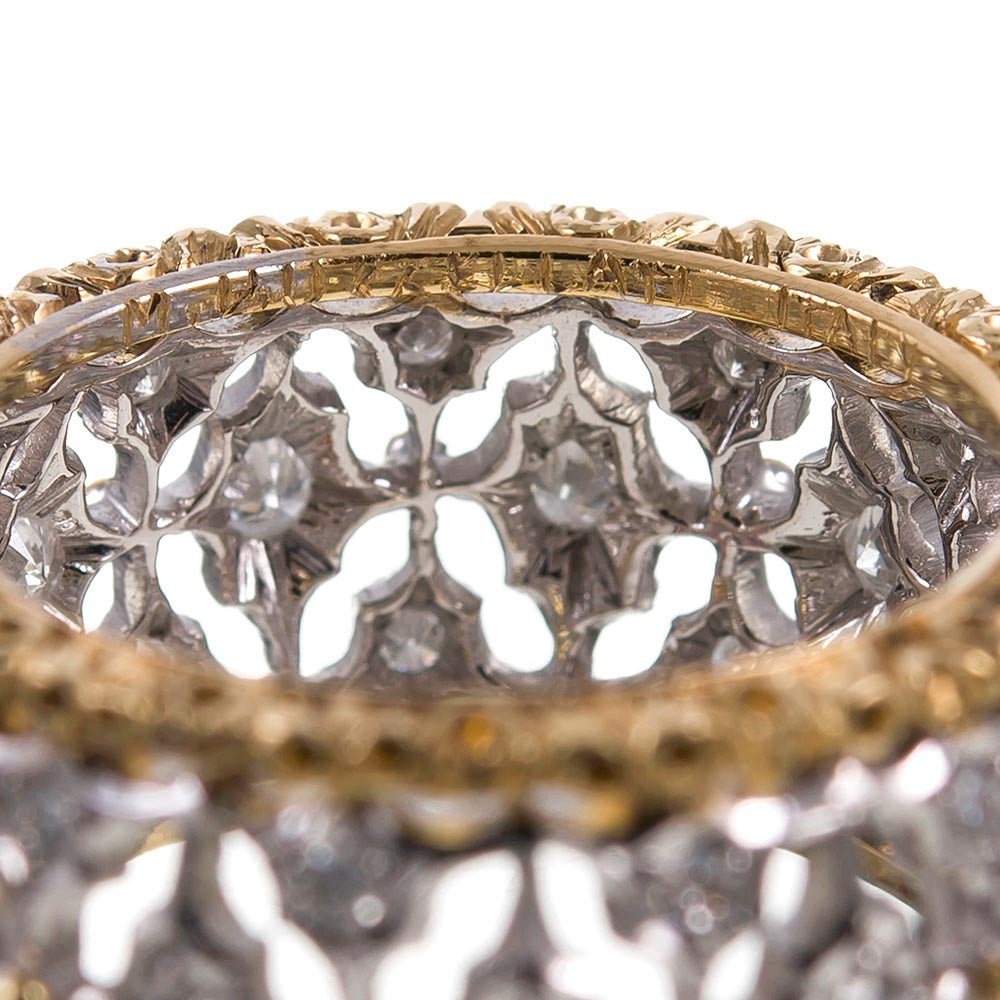 Buccellati Diamond Gold Eternity Ring In Excellent Condition In Carmel-by-the-Sea, CA