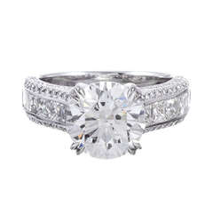 3.53 Carat H/Vs2 Ideal Cut Diamond Ring