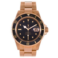 Rolex Yellow Gold Submariner Wristwatch Ref 1680 8