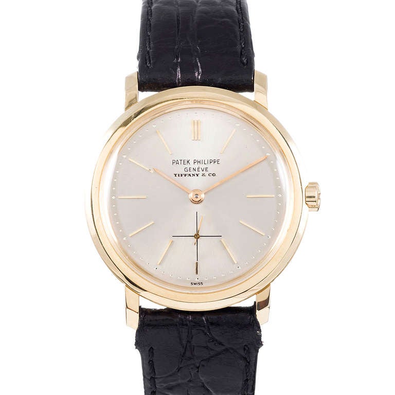 Patek Philippe Yellow Gold Automatic Wristwatch Ref 3440 Retailed by Tiffany