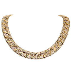 BULGARI Diamond & Yellow Gold Collar Necklace 6