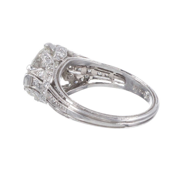 3.82ct J/Vs Round Diamond Solitaire In Excellent Condition In Carmel-by-the-Sea, CA