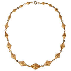 Antique Yellow Gold Etruscan Necklace